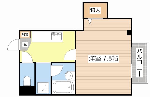 アミティハイツII(1K/1階)の間取り写真