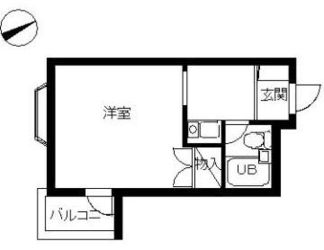 スカイコート中野南台(ワンルーム/4階)の間取り写真
