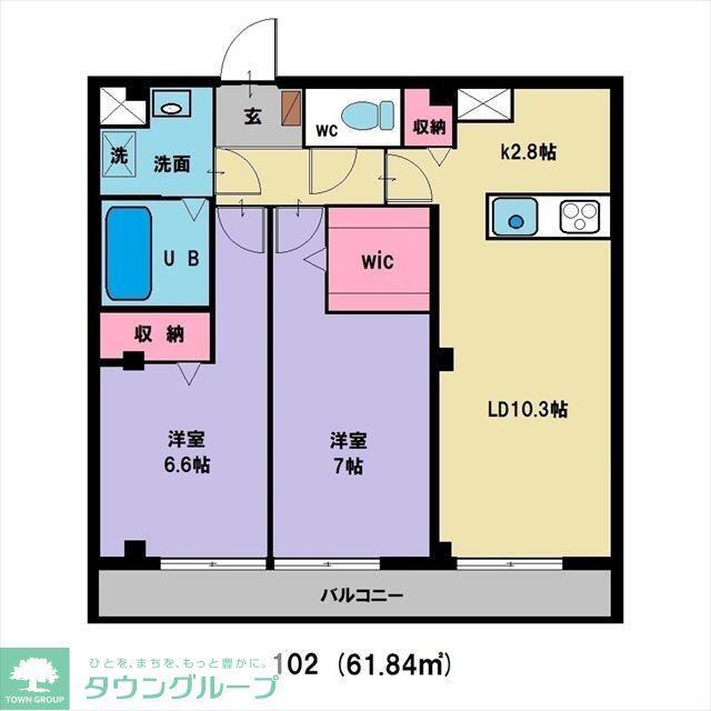  ADVANCE都筑(2LDK/1階)の間取り写真