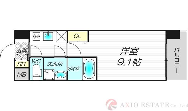 スプランディッドI(1K/11階)の間取り写真