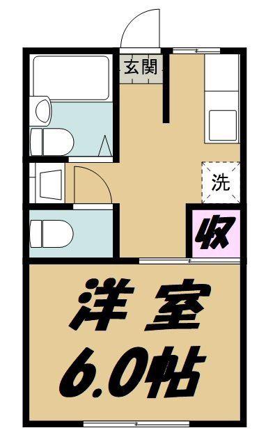 コーポ仙波(1K/1階)の間取り写真
