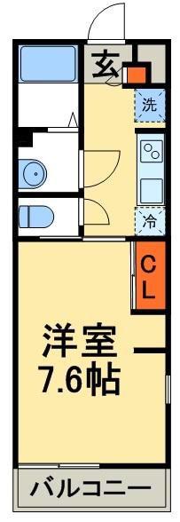 リブリリヴァージュ(1K/1階)の間取り写真