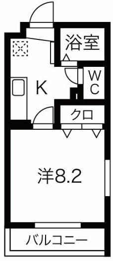 リーフグリーン(1K/3階)の間取り写真