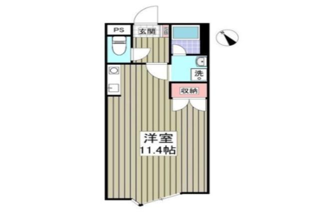 キュウブEX三俣(ワンルーム/4階)の間取り写真