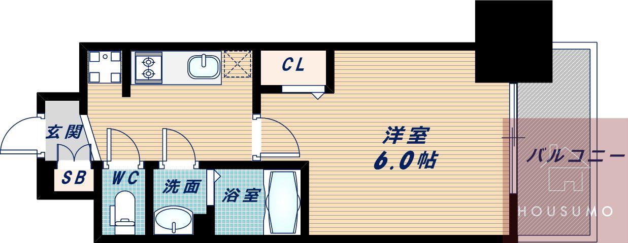 プレサンス新大阪ストリーム(1K/9階)の間取り写真