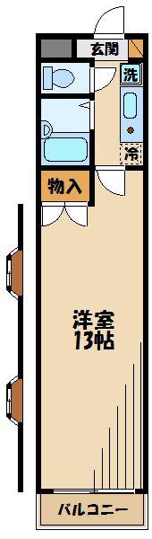 リエス万願寺(1K/1階)の間取り写真