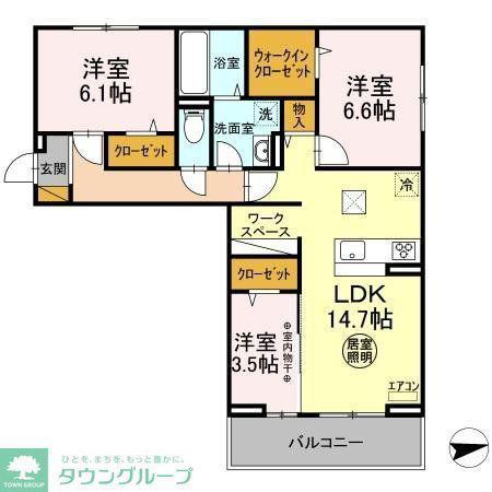 ARGENTO(3LDK/1階)の間取り写真
