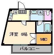 ウッドビレッジ(1K/2階)の間取り写真