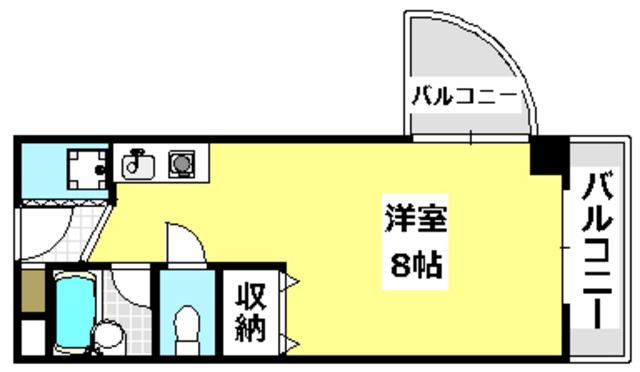 SHINYO(ワンルーム/4階)の間取り写真