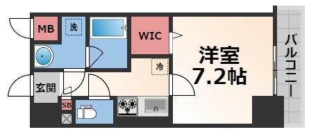 コージーコートVI(1K/4階)の間取り写真