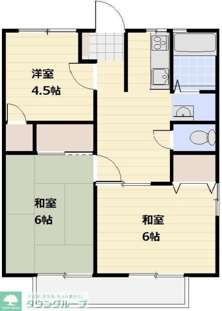 パナヤマニA(3DK/2階)の間取り写真