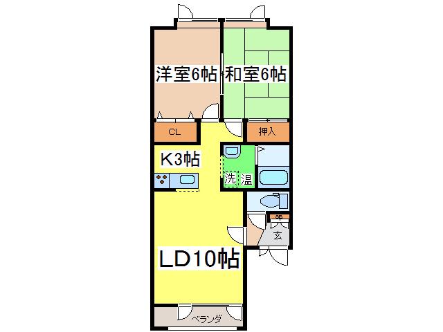 ザアレンジシン(2LDK/1階)の間取り写真