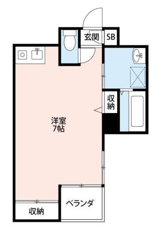 ＪＲ京浜東北線 川口駅 徒歩12分 3階建 築21年(ワンルーム/2階)の間取り写真