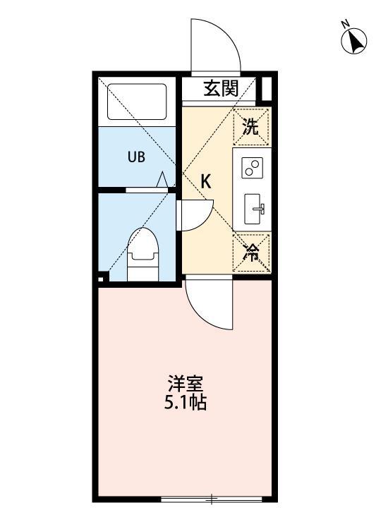 アザーレ・クオン宮崎台(1K/2階)の間取り写真