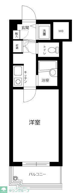 菱和パレス立教大学前国際ハイム(1K/1階)の間取り写真