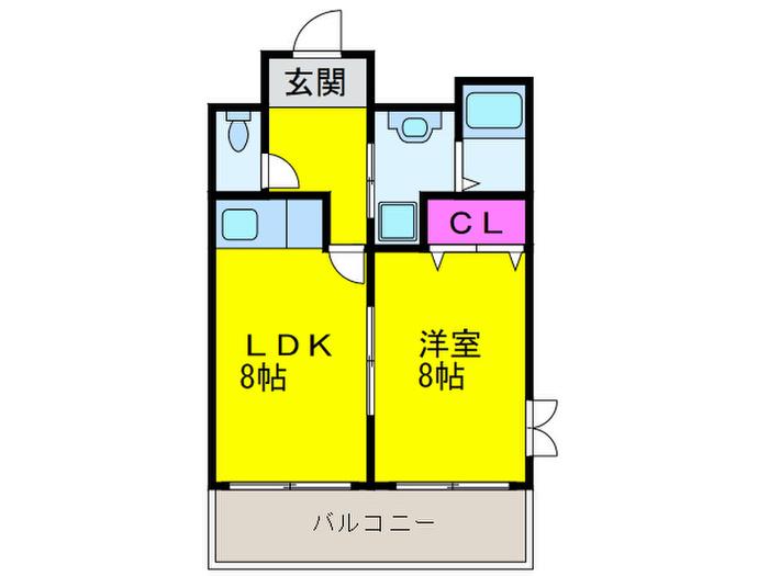 ホライズンハイツ(1LDK/2階)の間取り写真