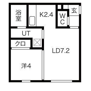 フォレストR-VI(1LDK/1階)の間取り写真