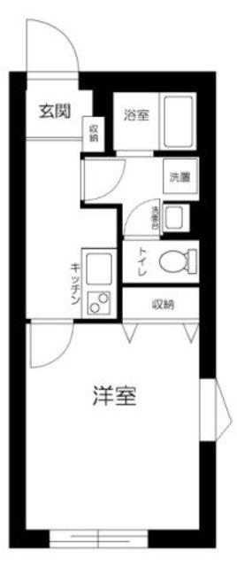 フェリデンシア住吉(1K/4階)の間取り写真