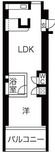 アクアプレイス大阪レジェンド(1LDK/6階)の間取り写真