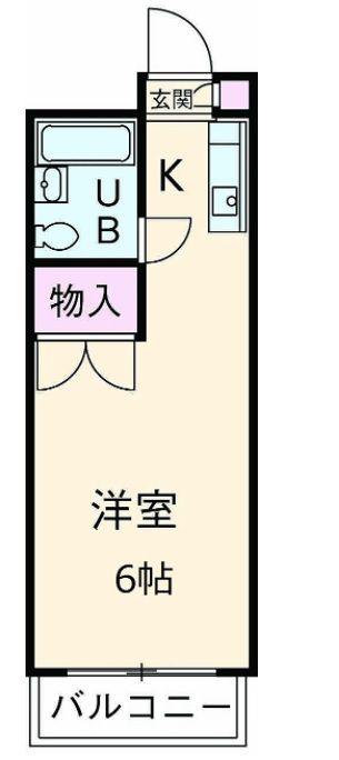 ユースフル三軒茶屋(ワンルーム/1階)の間取り写真