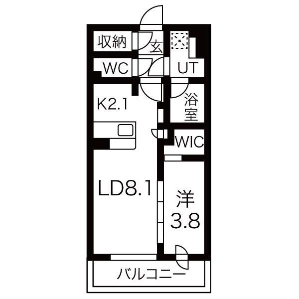 テラス上石神井ウエスト(1LDK/2階)の間取り写真