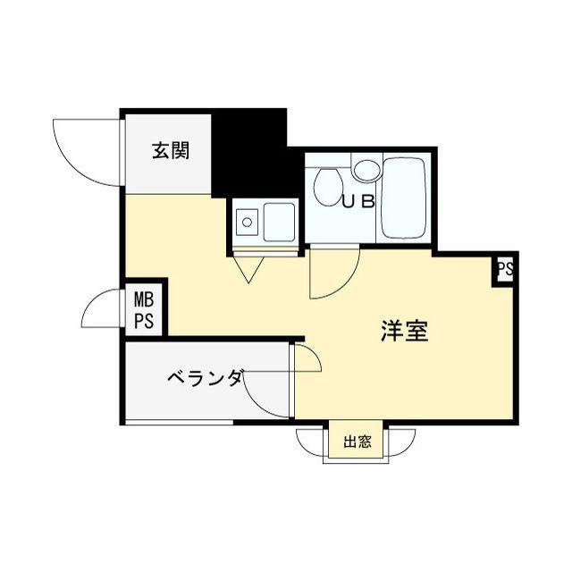 ライオンズマンション神戸(1K/7階)の間取り写真