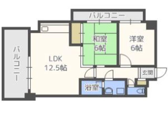 サンセーヌ百道(3LDK/2階)の間取り写真