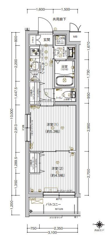 ARCOBALENO KYOTO NISHIKYOGOKU(2K/5階)の間取り写真