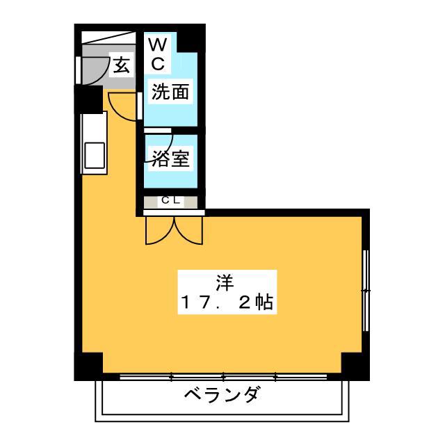 ALIVIO(ワンルーム/8階)の間取り写真