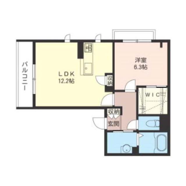 シャトレ VIII(1LDK/3階)の間取り写真