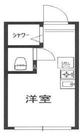 百合ハウス(ワンルーム/1階)の間取り写真