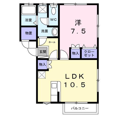 HARRY(1LDK/1階)の間取り写真
