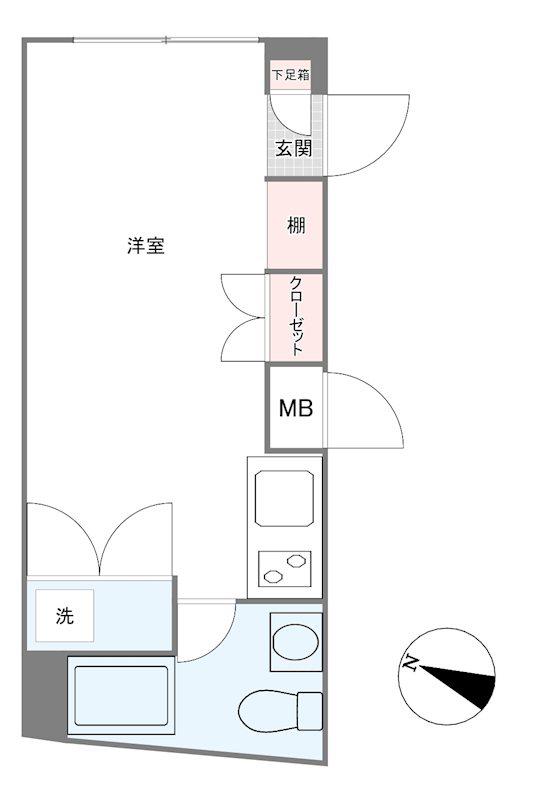 ZOOM表参道(ワンルーム/1階)の間取り写真