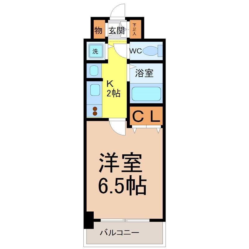 プレサンス新栄デコール(1K/5階)の間取り写真