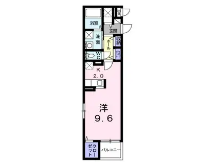 プレミアムコート(ワンルーム/3階)の間取り写真