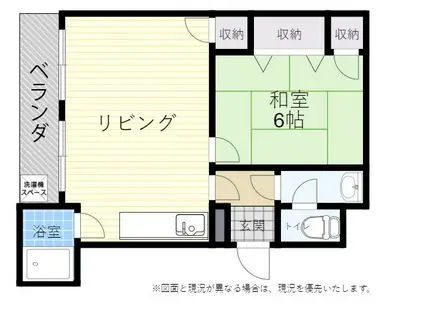 野田ビル(1LDK/2階)の間取り写真