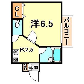 マンション王子(1K/1階)の間取り写真
