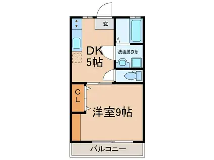 D-HOUSEI(1DK/2階)の間取り写真