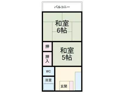 美津乃マンション(2DK/1階)の間取り写真