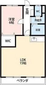 マンション センティア(1LDK/2階)の間取り写真