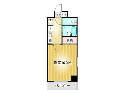 メイセイハイツII(1K/8階)の間取り写真