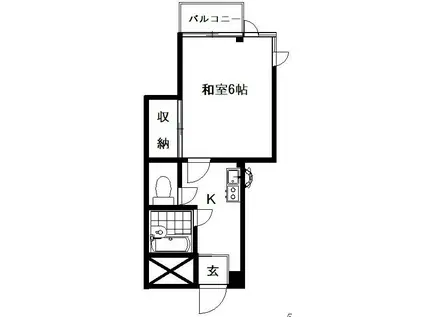 ちとせマンション(1K/3階)の間取り写真