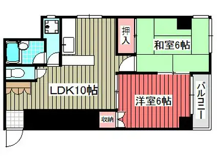 エクセレント松田(2LDK/2階)の間取り写真