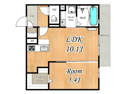RAFFINE(1LDK/1階)の間取り写真