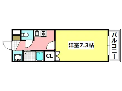 ローズハイツT・K(1K/2階)の間取り写真