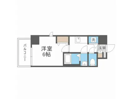 ウインズコート城北パーク(1K/6階)の間取り写真