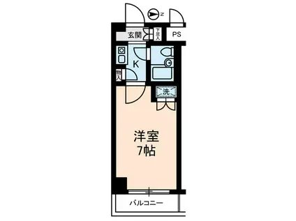 グローリア初穂桜台II(1K/1階)の間取り写真