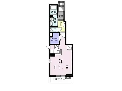 コースト ルルド I(ワンルーム/1階)の間取り写真