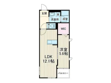 小杉御殿町2丁目計画(1LDK/2階)の間取り写真