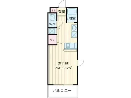 ハーモニーハウス別府(ワンルーム/3階)の間取り写真